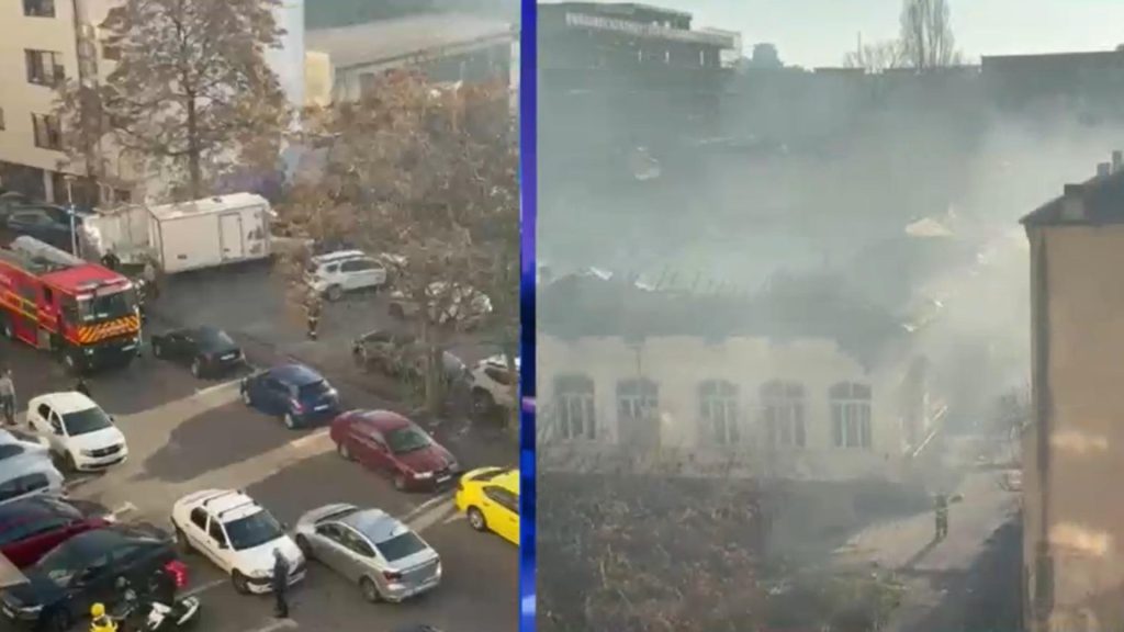 Incendiu la fostul liceu Timpuri Noi sector 3