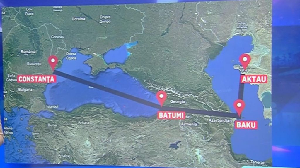 Proiectul Marea Neagra Marea Caspica promovat de un fost ministru HARTA traseului