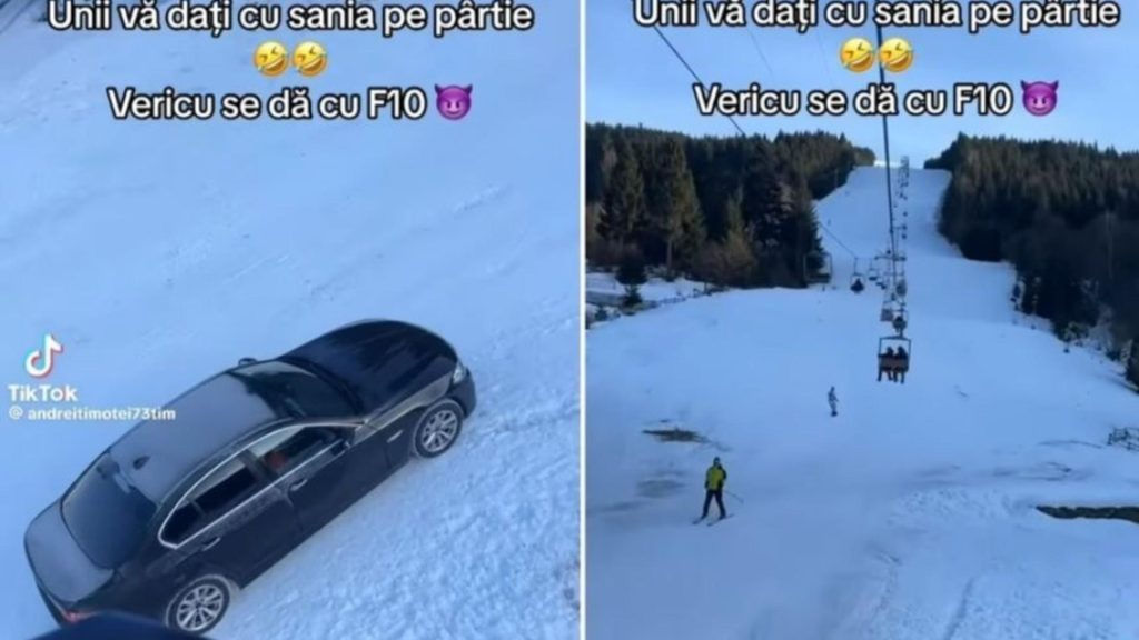 Sofer de BMW urca pe partie in Maramures