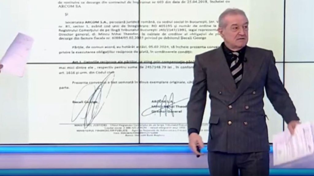 Gigi nu se dezmite autodenunt cu acte in direct la TV