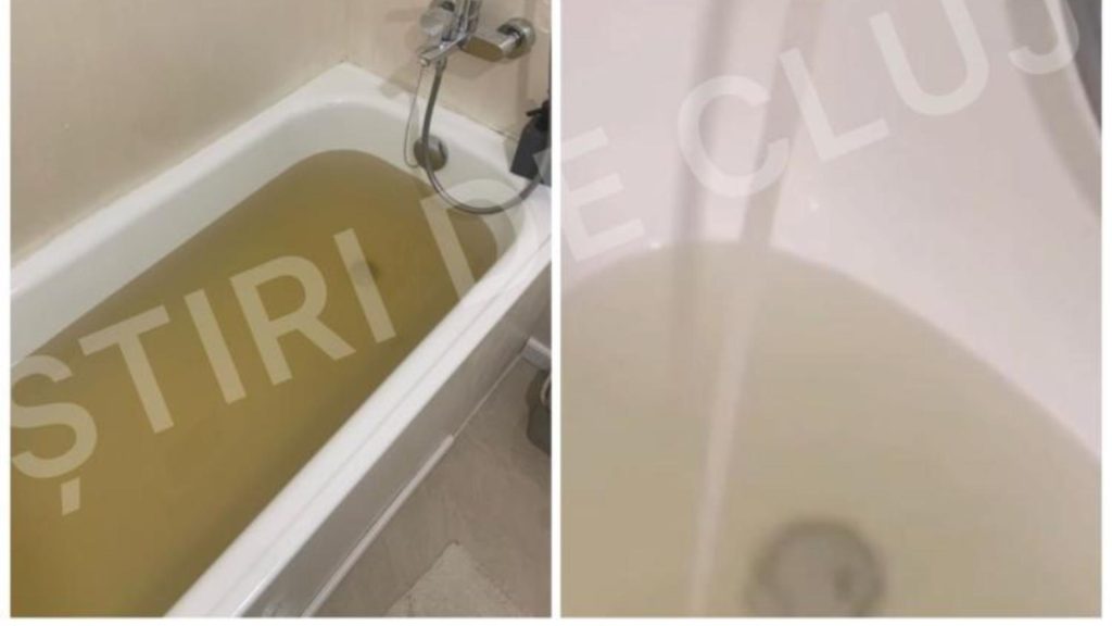 Clujenii socati de apa de la robinet Am umplut trei cazi si tot asa arata