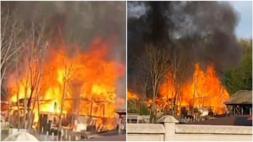 Incendiu mare intr o gospodarie din Valcea